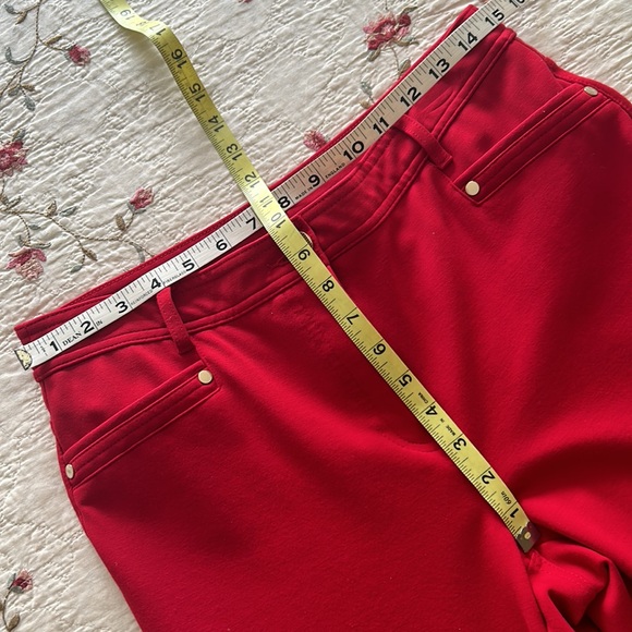 CHICO’S❤️SO SLIMMING Red Slim Ankle Pants Chico’s Size 0.5 Compares to US 6 - Picture 9 of 11